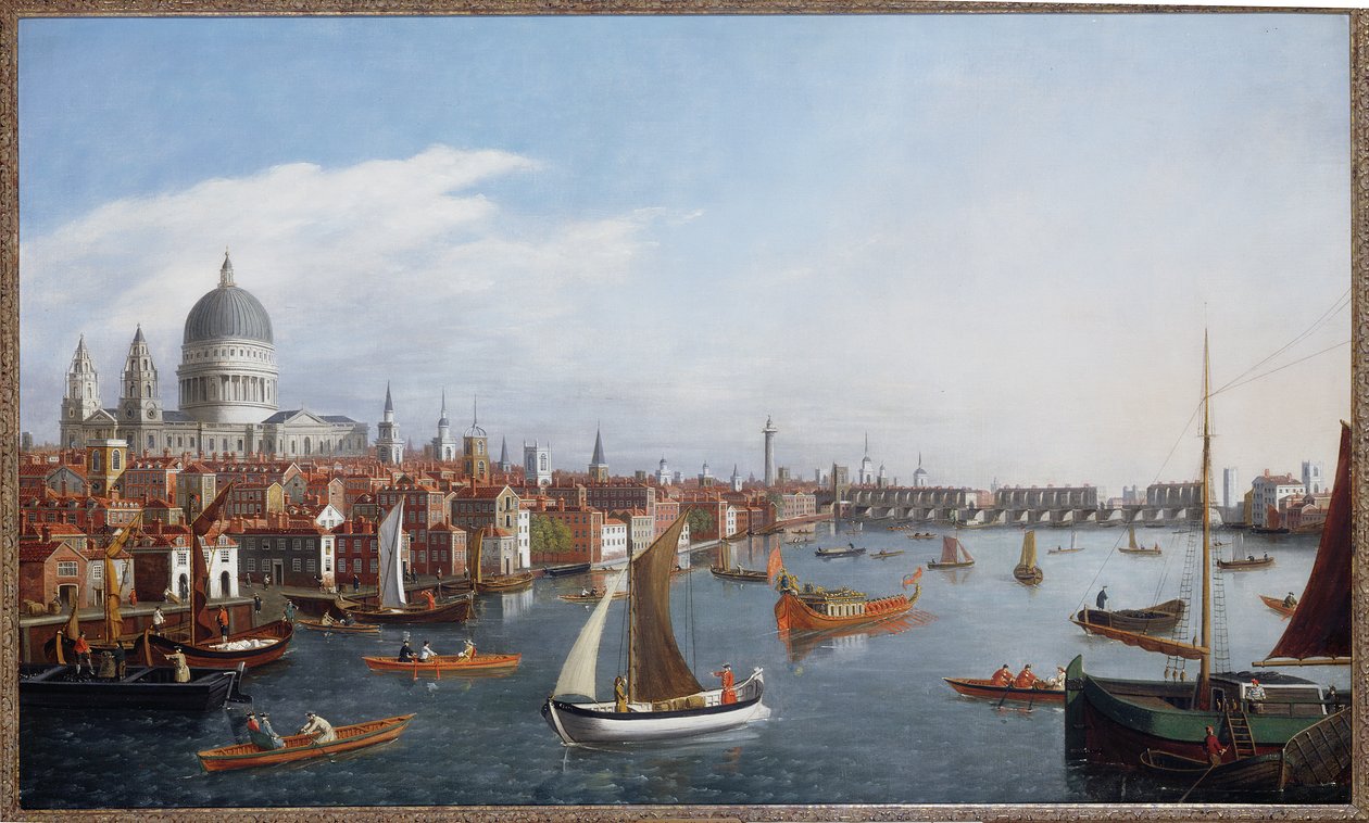 View of the River Thames with St. Paul