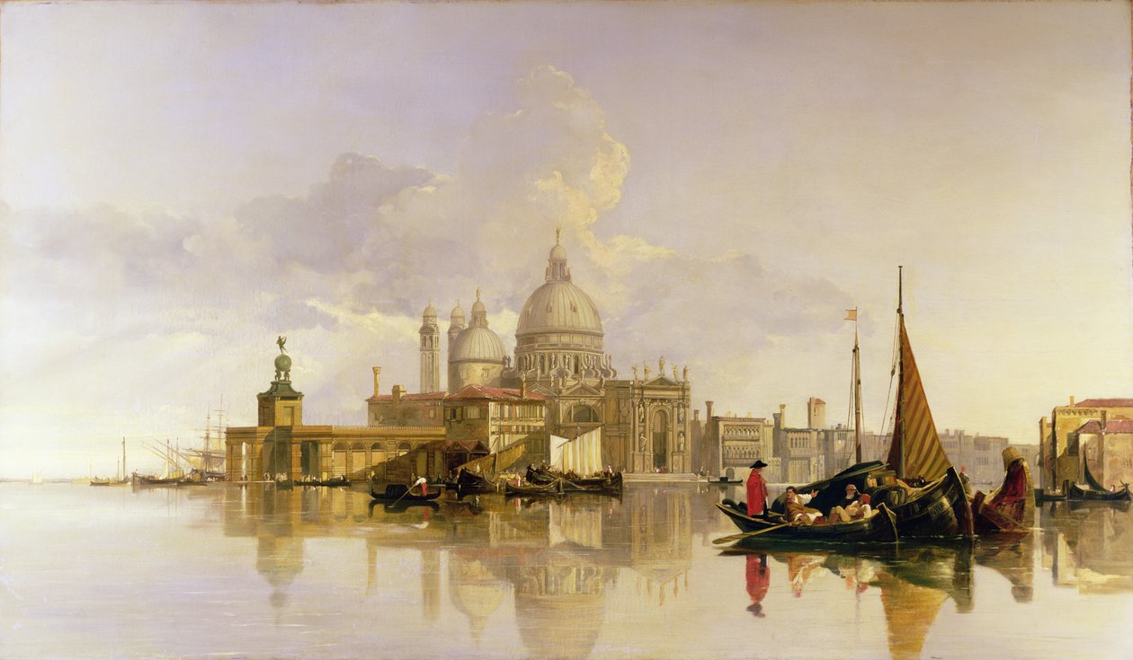 Venice with the Dogana and the Church of S. Maria by William James Muller