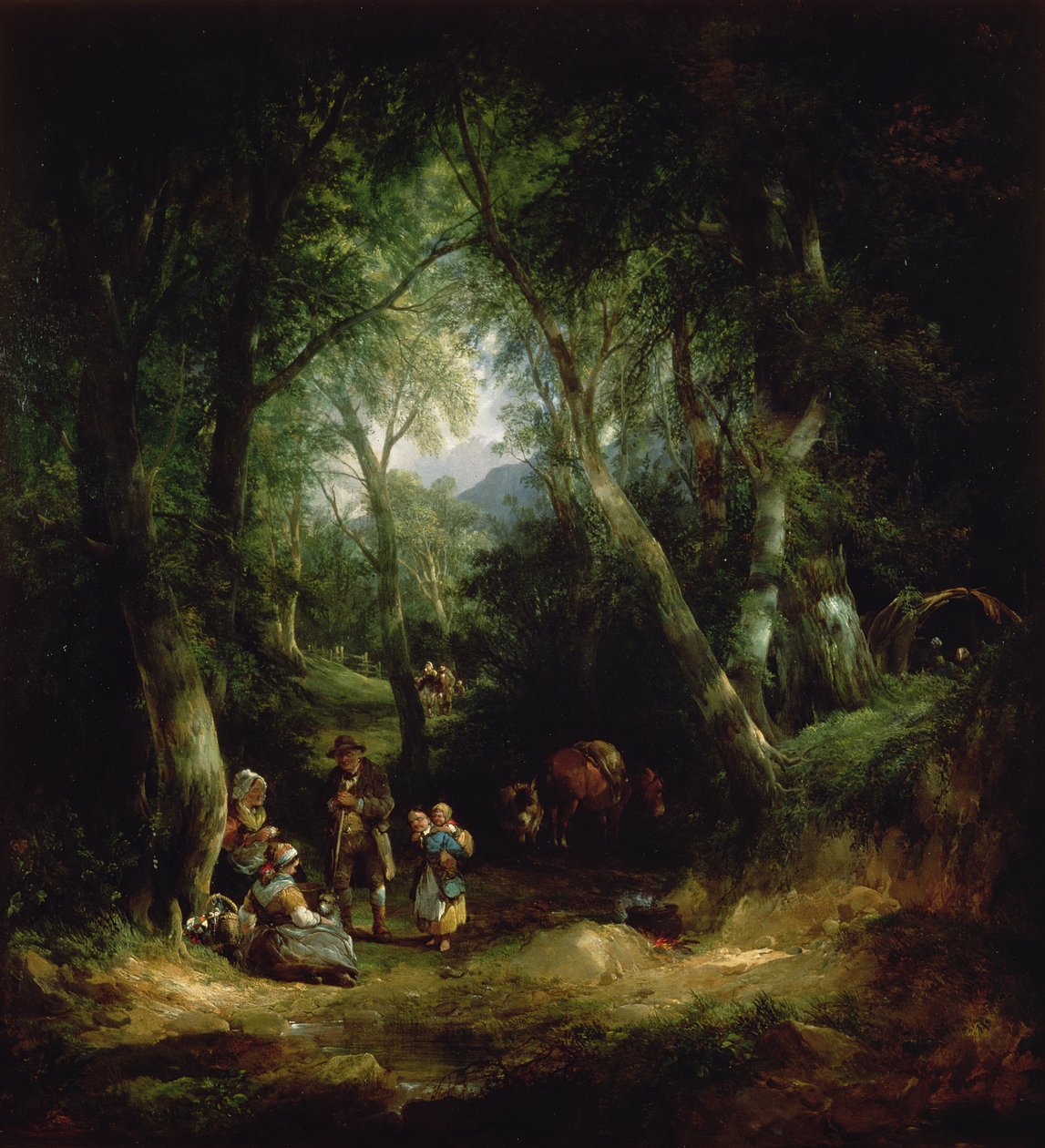 Gypsy Encampment in the New Forest, 19th Century by William Joseph Shayer