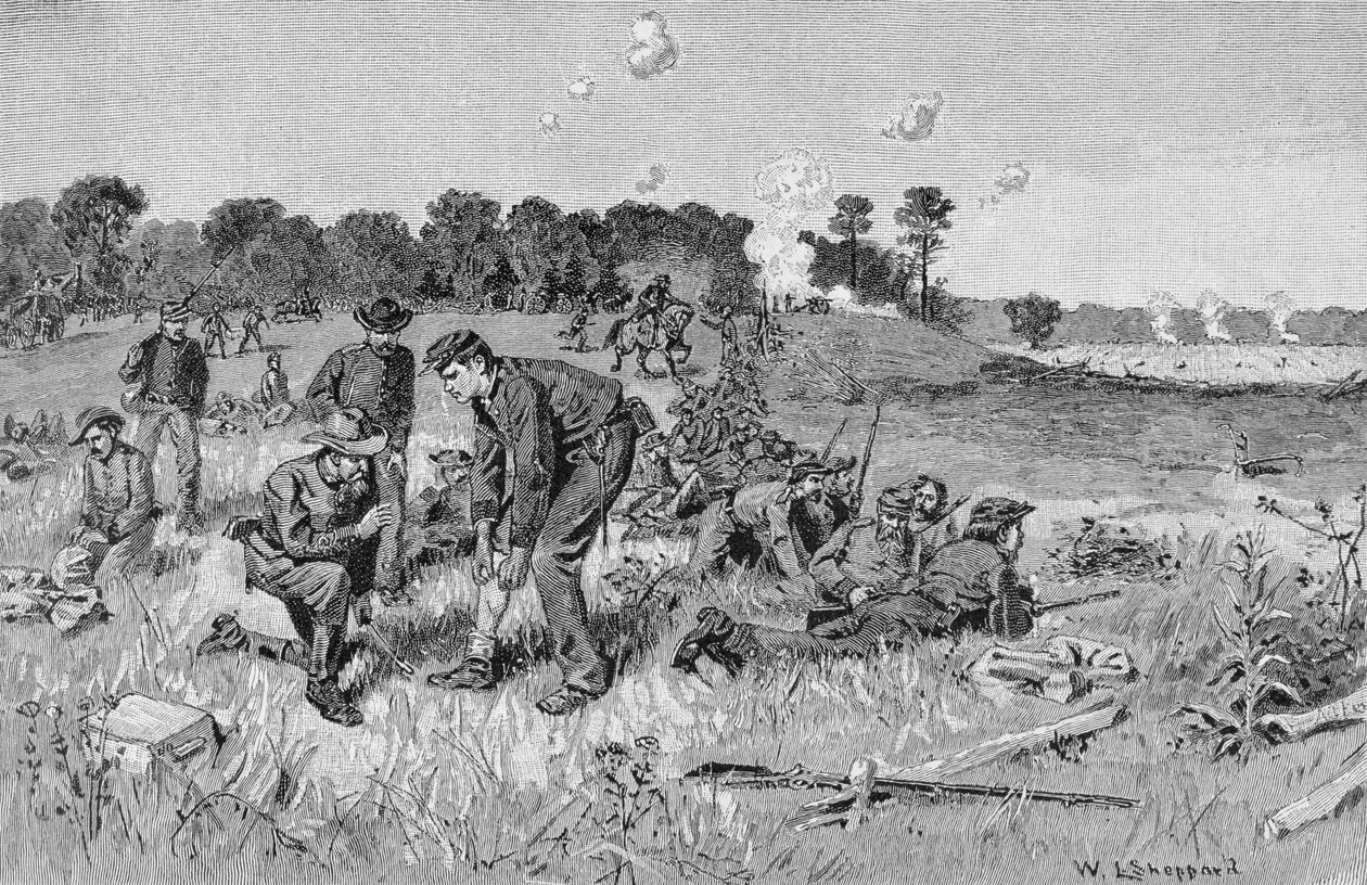 Confederate Line Waiting Orders in the Wilderness, illustration from 