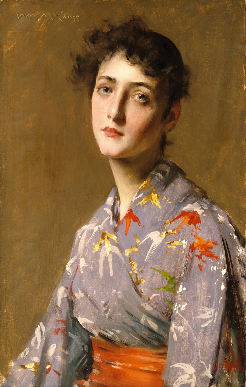 Girl in a Japanese Costume by William Merritt Chase