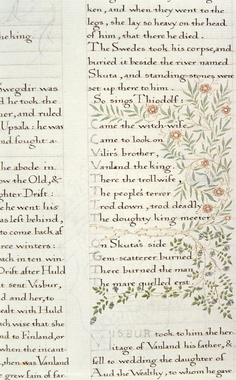 Fragment from The Story of The Ynglings by William Morris