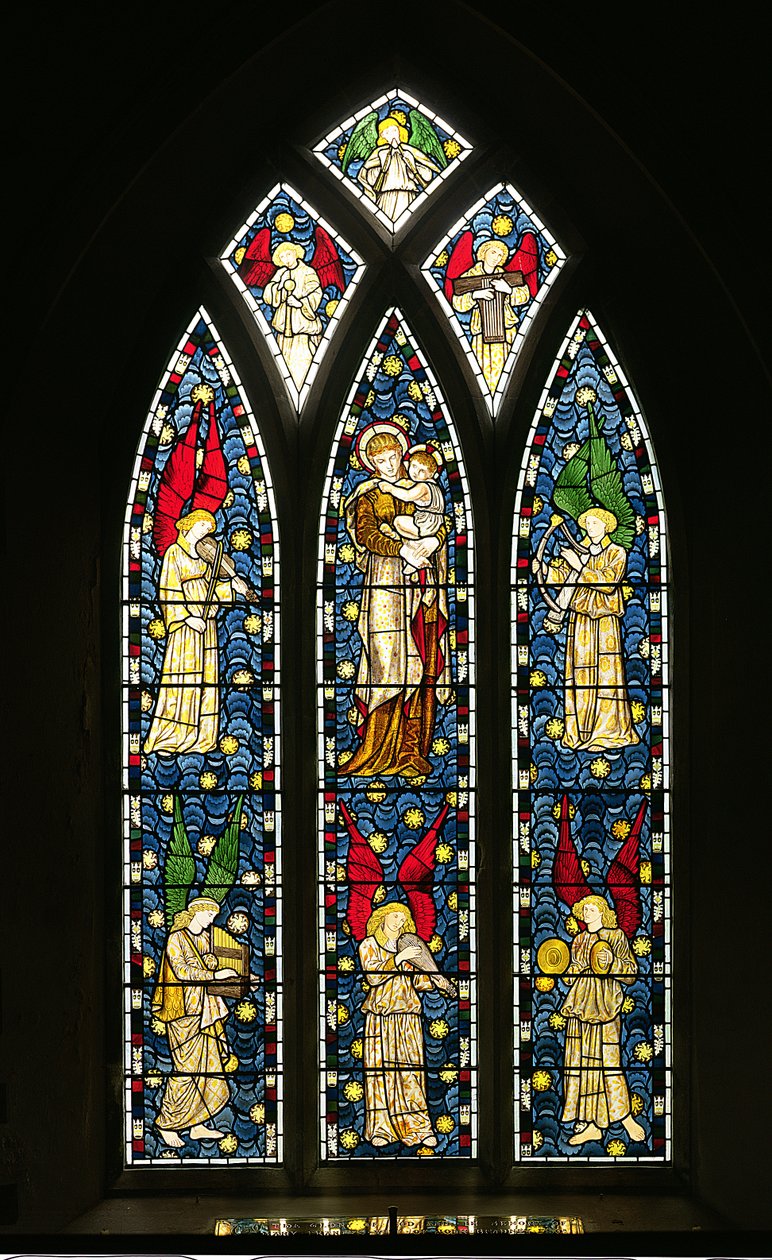 Madonna and Child with Musical Angels by William Morris