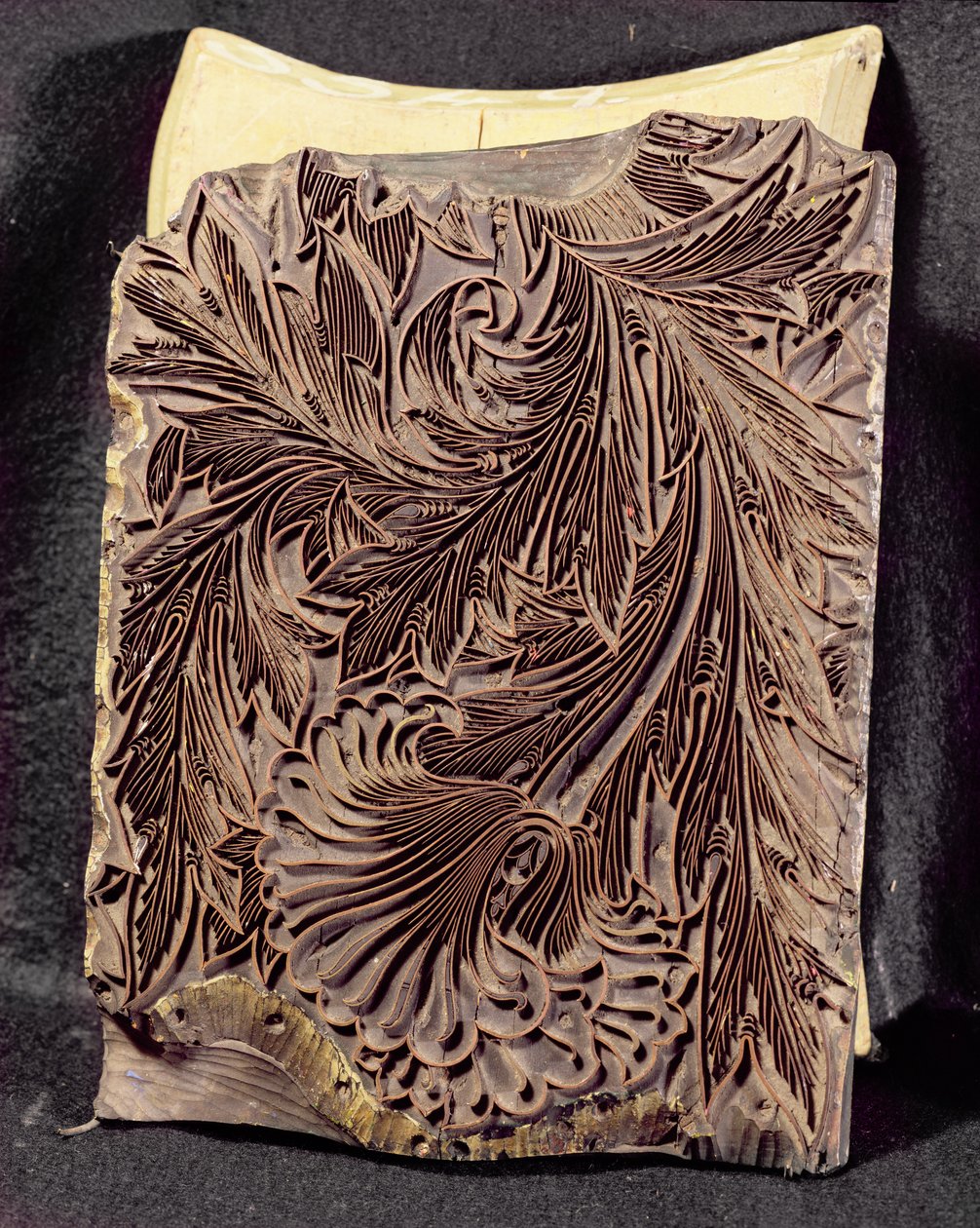Tulip design printing block by William Morris