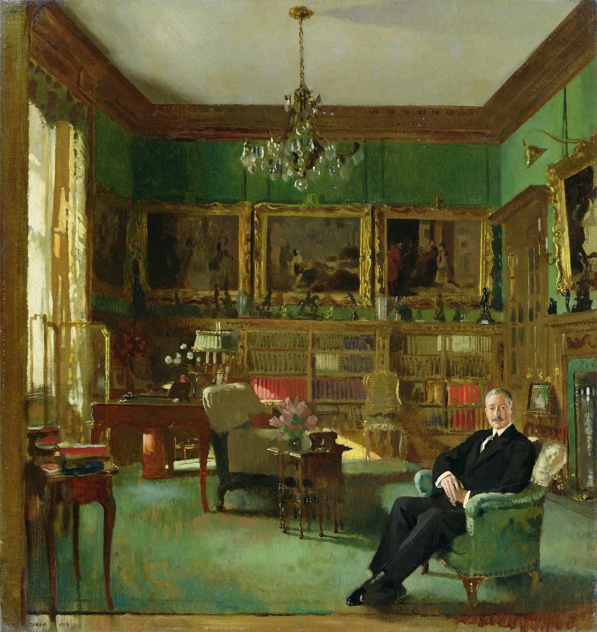 Otto Beit in His Study at Belgrave Square, 1913 by William Orpen