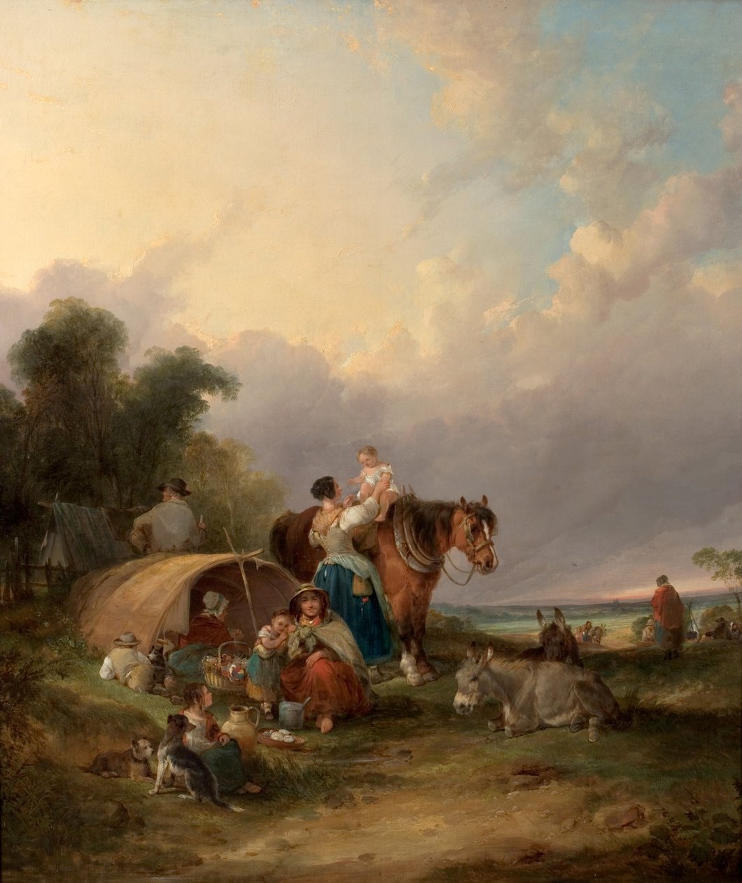 A Gypsy Encampment by William Snr. Shayer