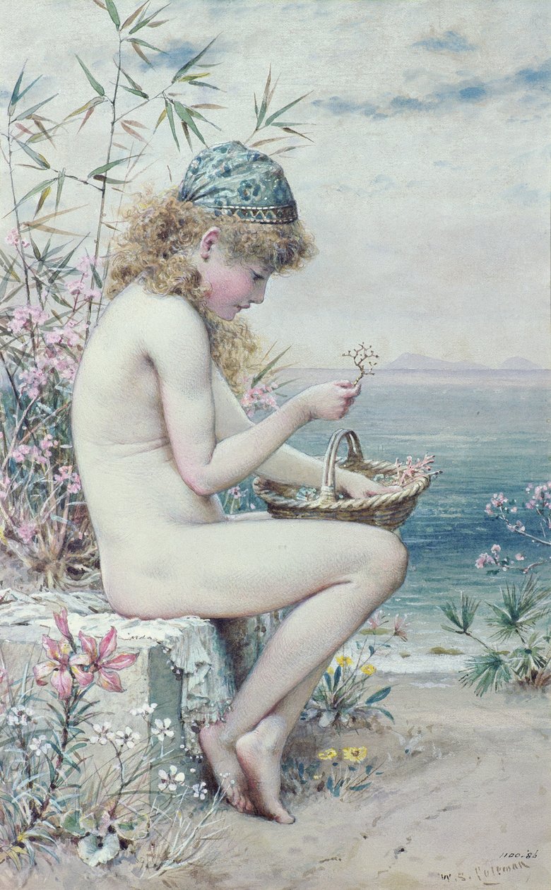 Girl with a Basket of Coral by William Stephen Coleman