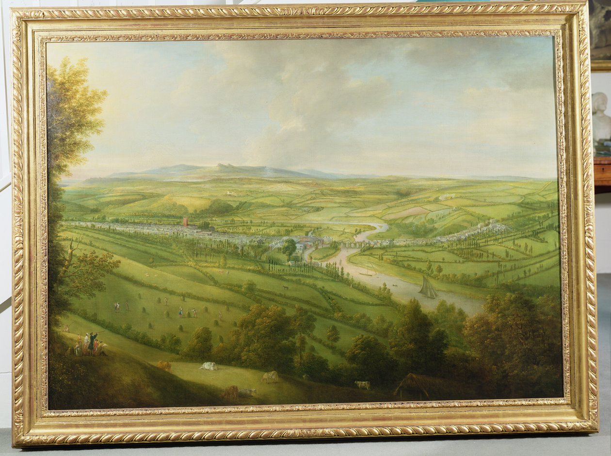 Prospect of Totnes, Devon by William Tomkins
