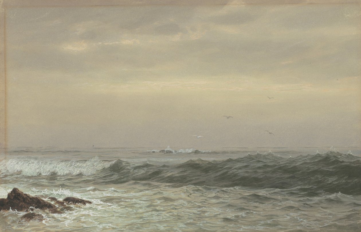 Rocks and Breaking Waves by William Trost Richards