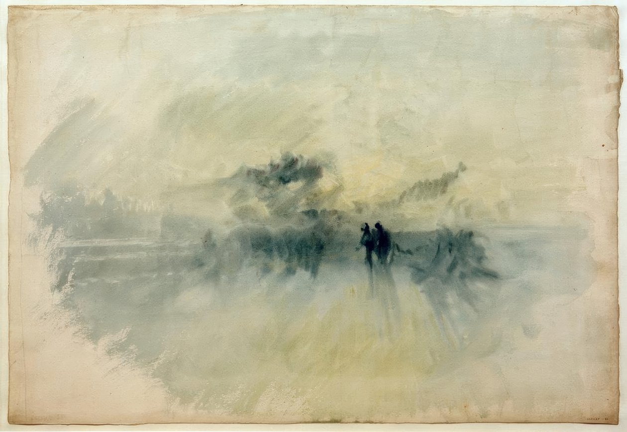 Figures in a Storm by Joseph Mallord William Turner
