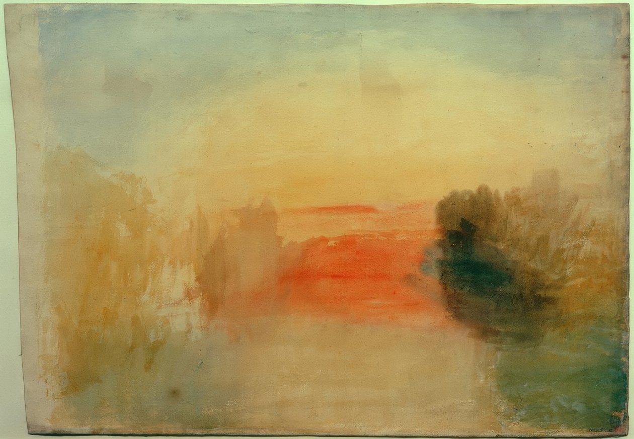 River Scene: Sunset by Joseph Mallord William Turner