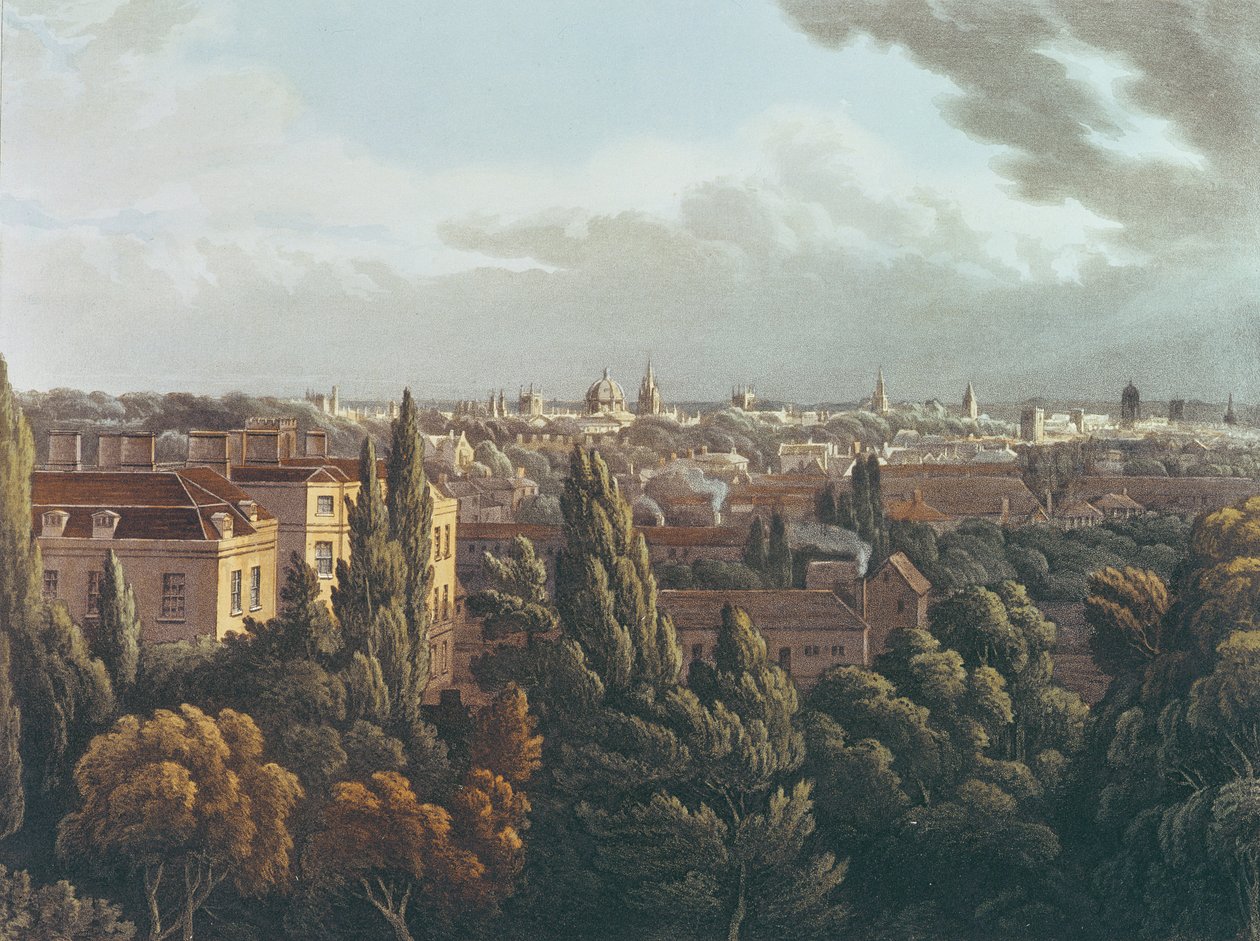View of Oxford from the Gallery in the Observatory, engraved by J. Bluck, 1st July 1814 by Joseph Mallord William Turner