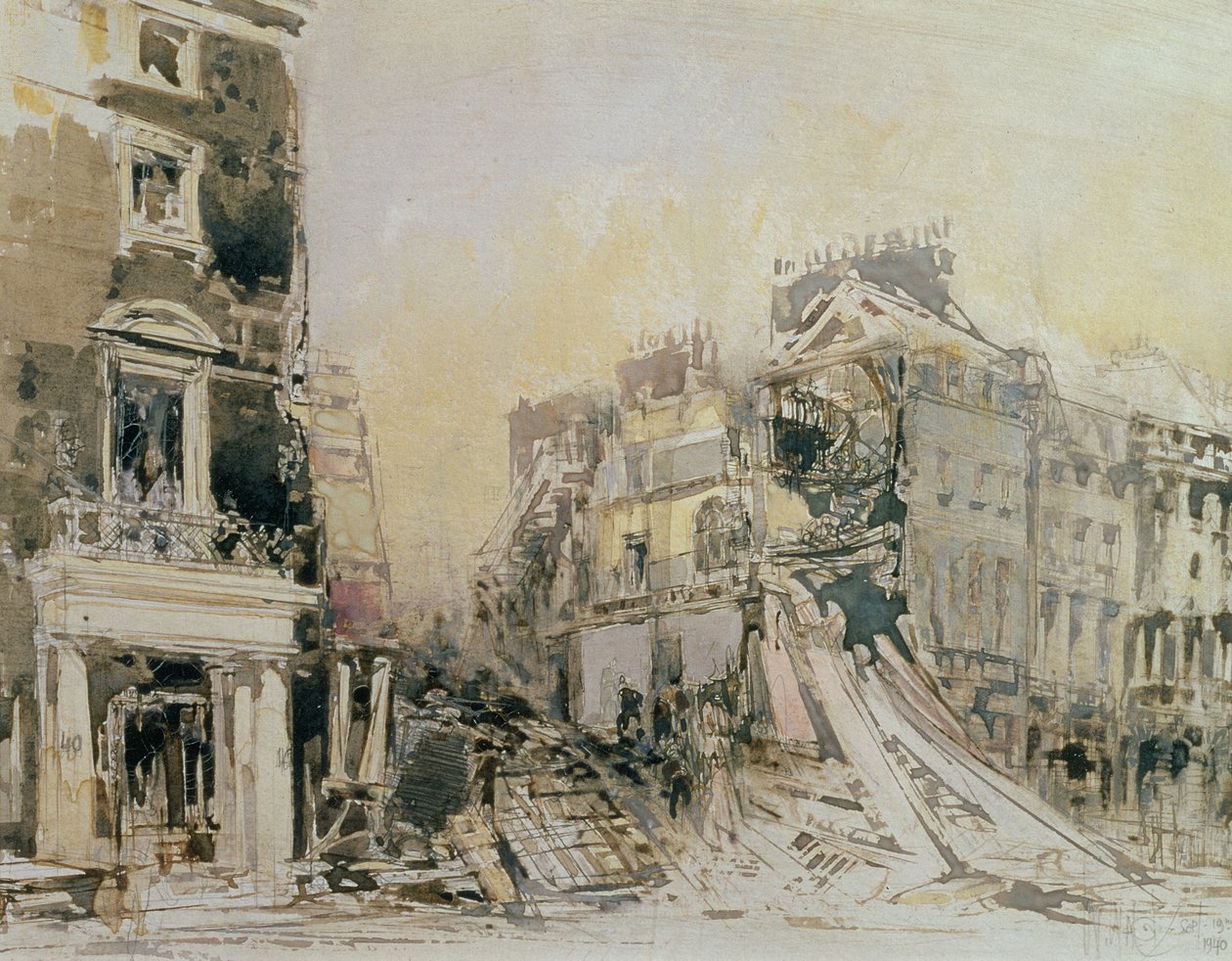 The Blitzed Arts Club, 19th September 1940 by William Walcot