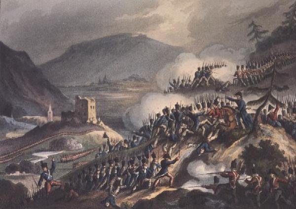Battle of Castalla, 13th April, 1813 Engraved by Thomas Sutherland, 1813 by William after Heath