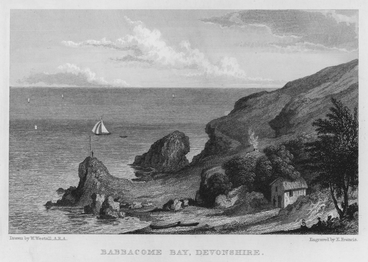 Babbacome Bay, Devonshire by William (after) Westall