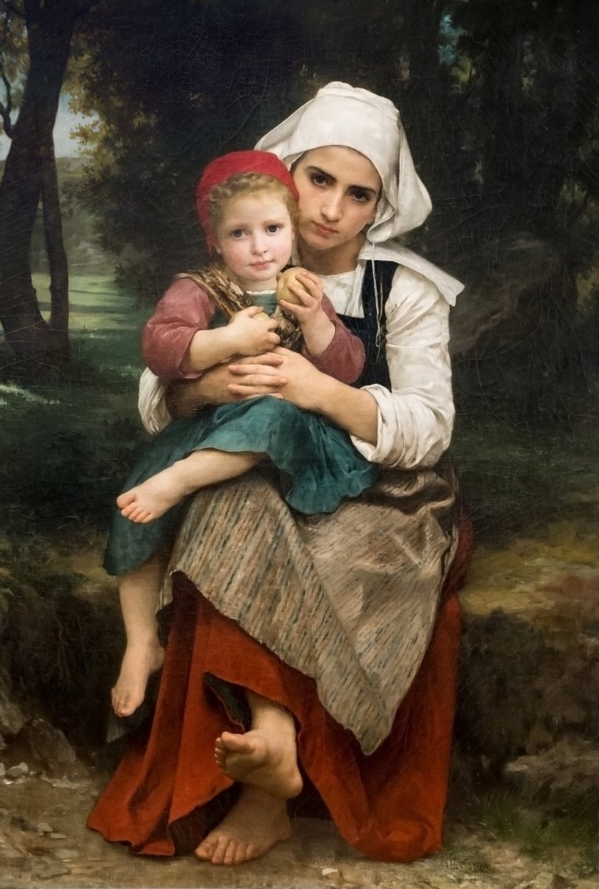 Breton Brother and Sister by William Adolphe Bouguereau