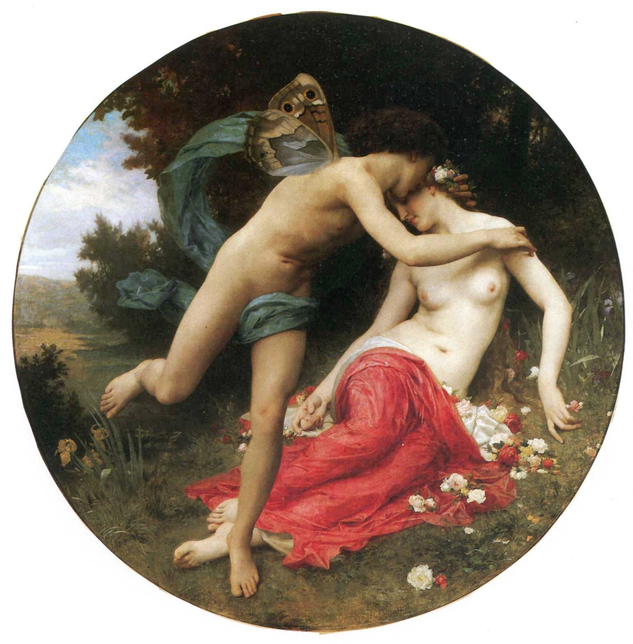 Flora and Zephyr by William Adolphe Bouguereau