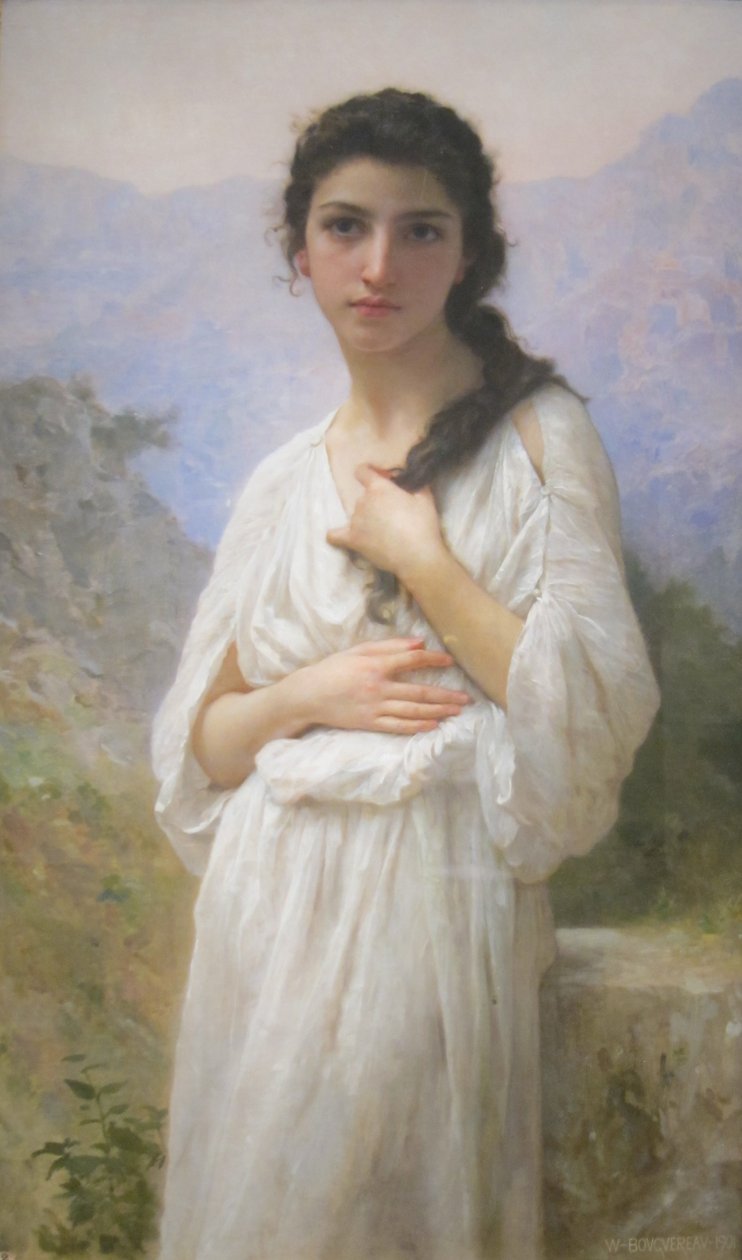 The Meditation by William Adolphe Bouguereau