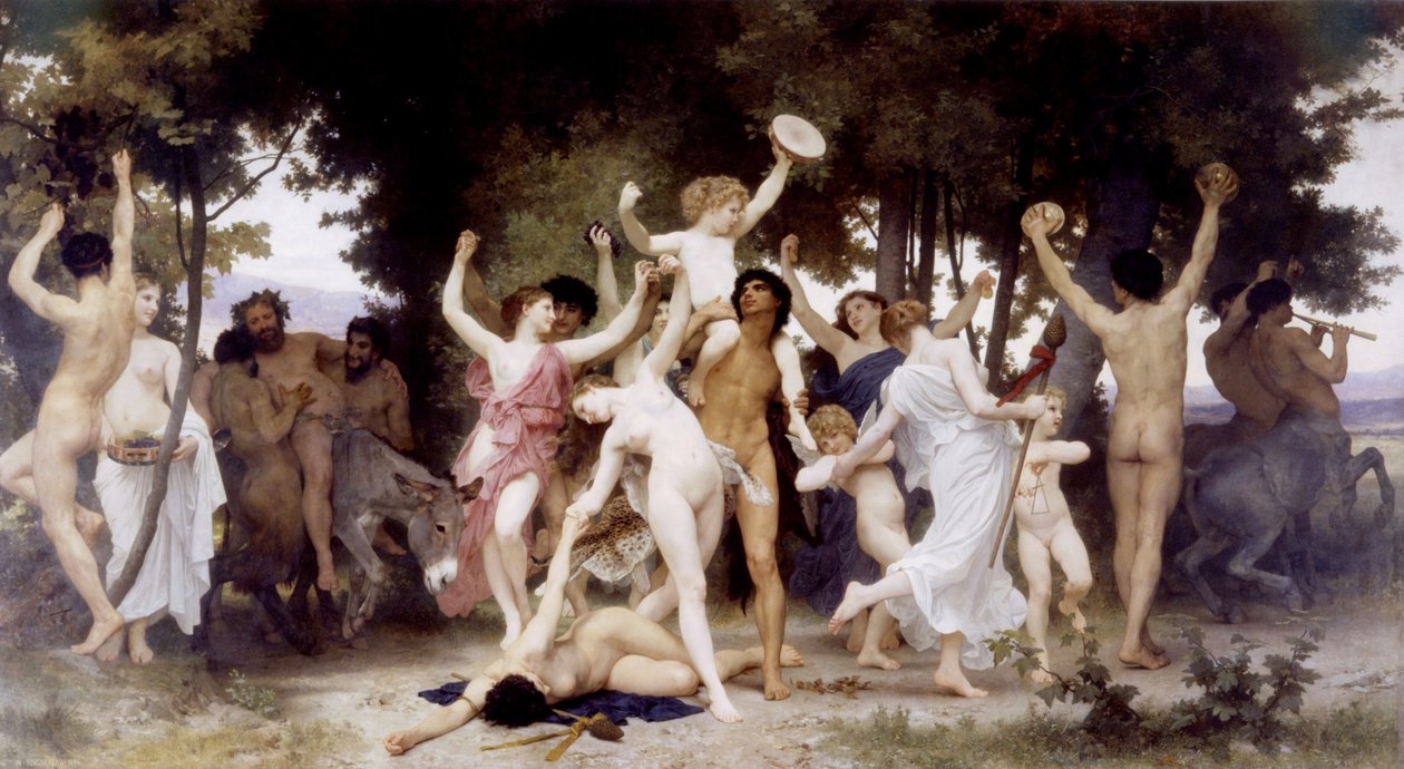The Youth of Bacchus by William Adolphe Bouguereau