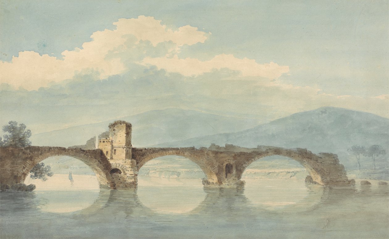 A Bridge over the Arno by William Alfred Delamotte