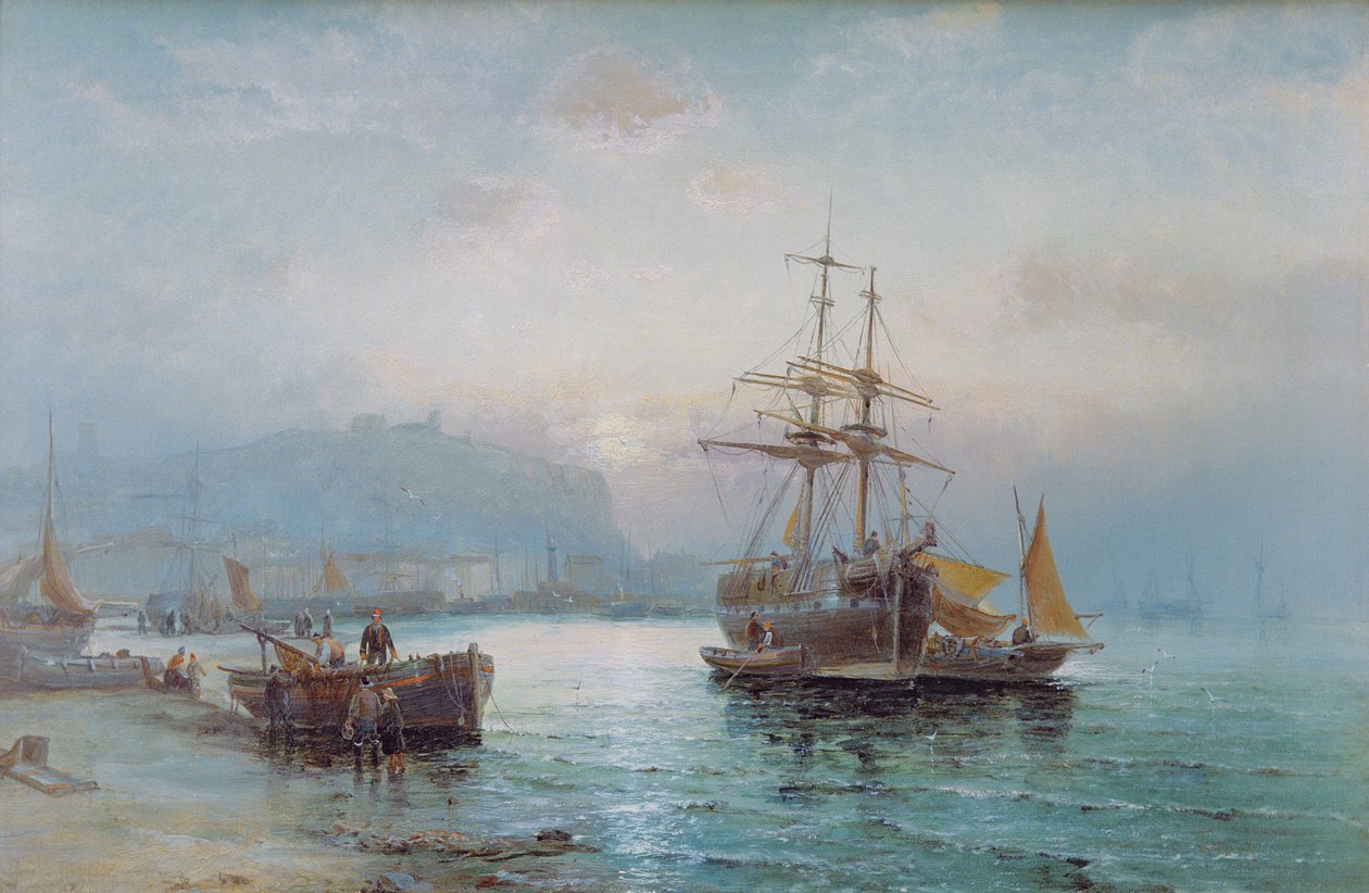 Scarborough Harbour by William Anslow Thornley