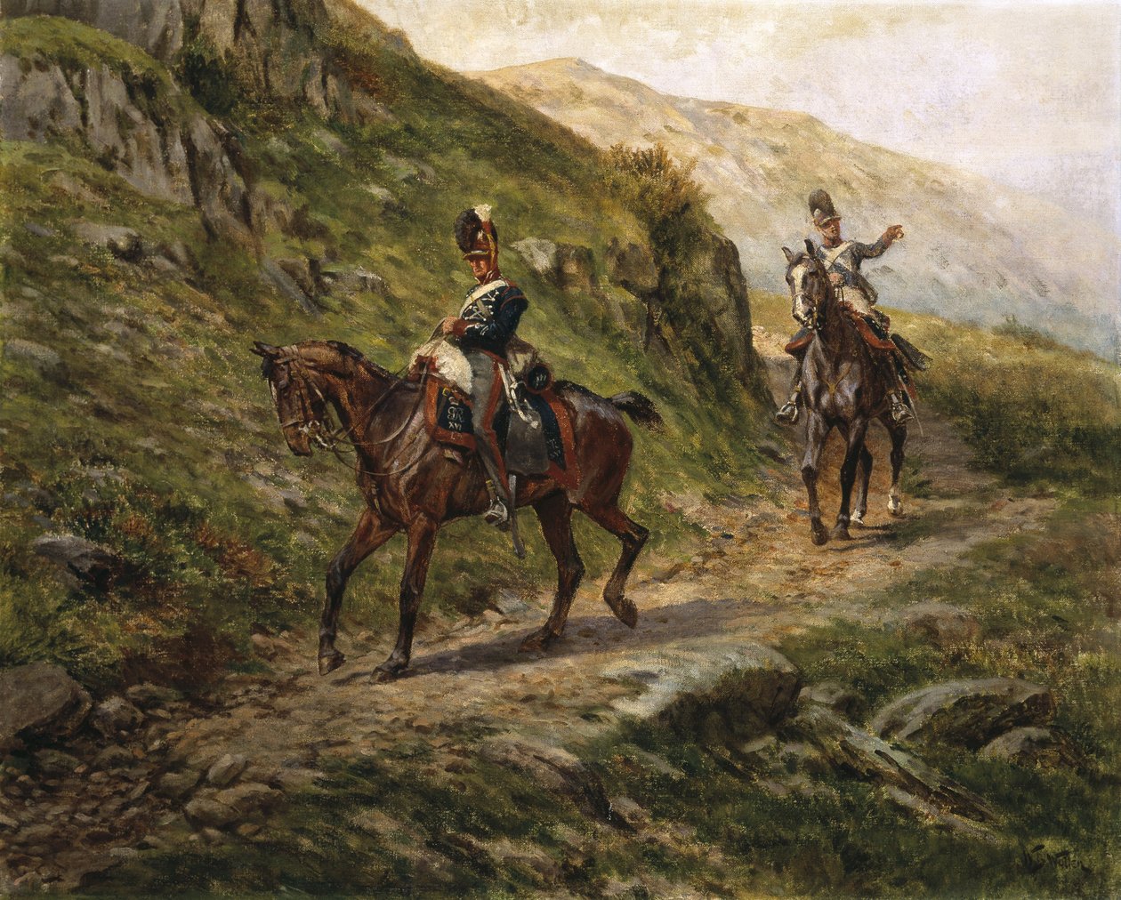 A Glimpse of the Enemy, c.1910 by William Barnes Wollen