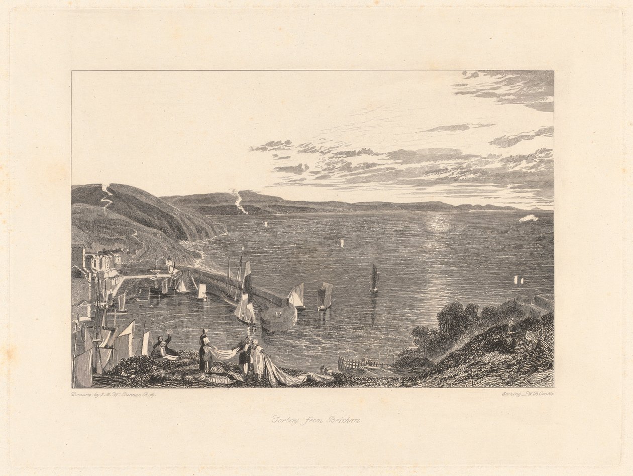 Torbay from Brixham by William Bernard Cooke