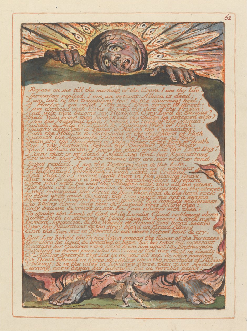 Jerusalem, Plate 62, Repose on Me by William Blake