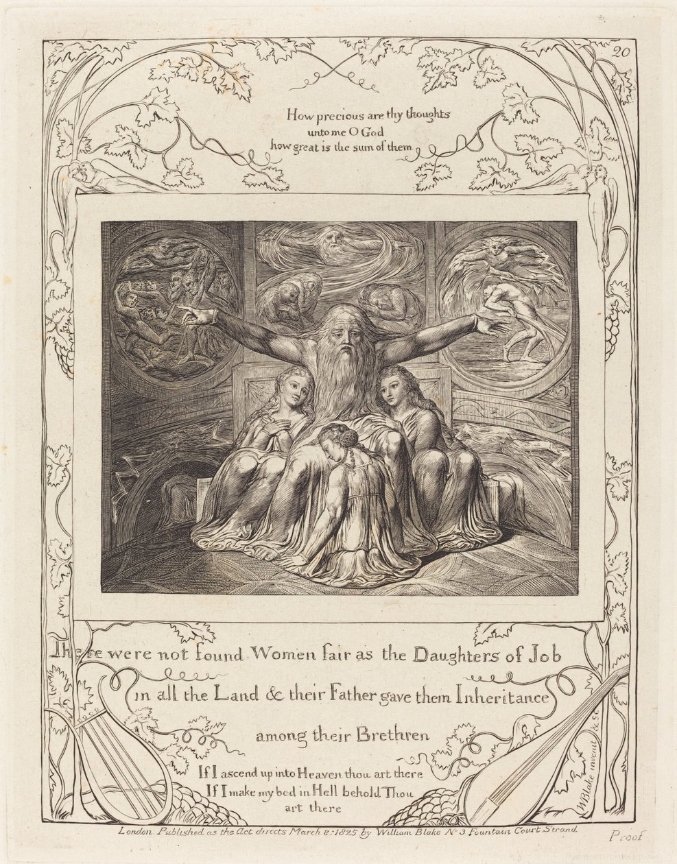 Job and His Daughters by William Blake