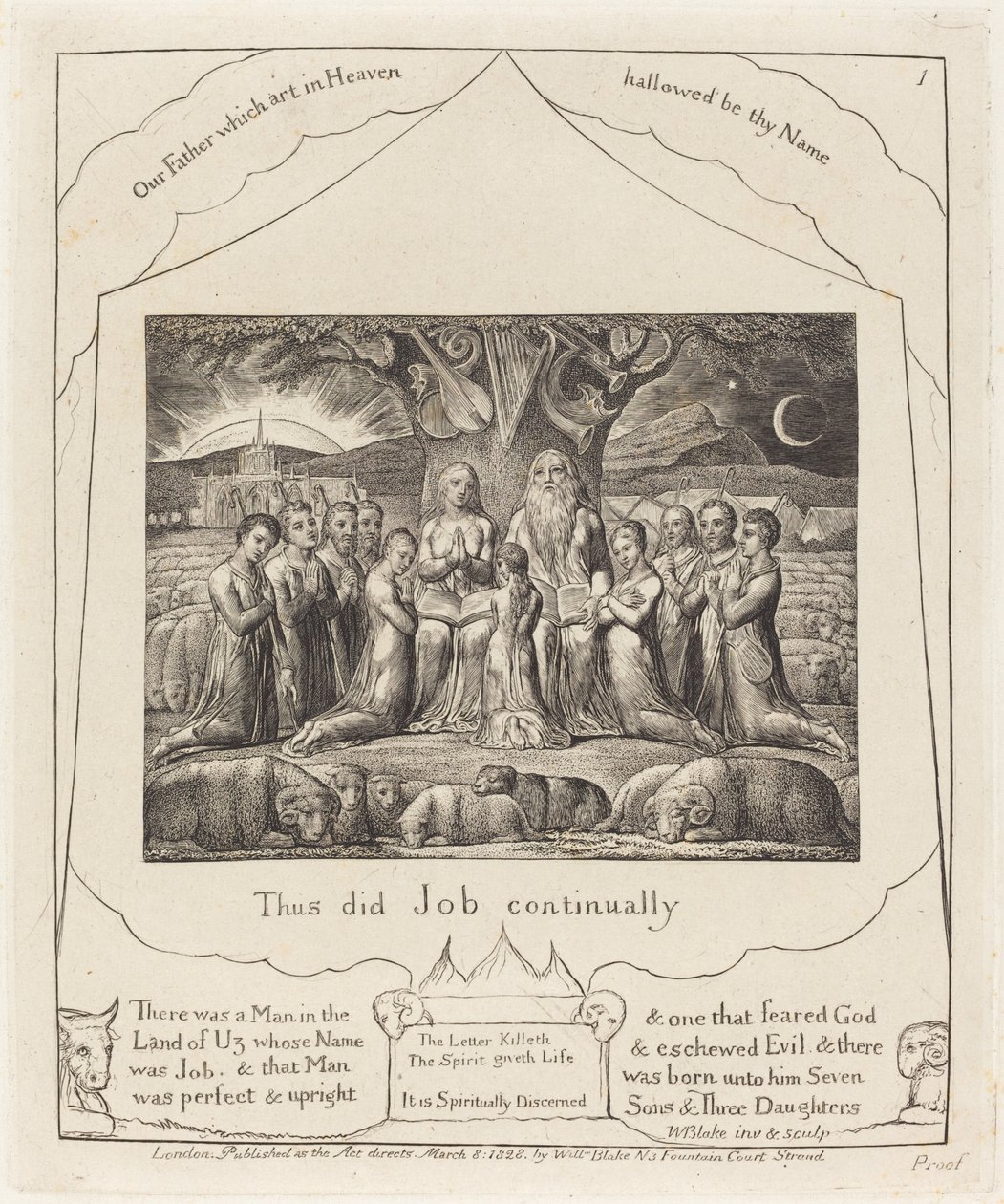 Job and His Family by William Blake