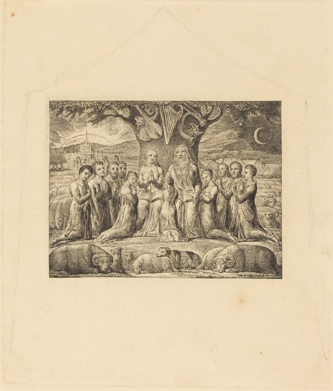 Job and His Family by William Blake