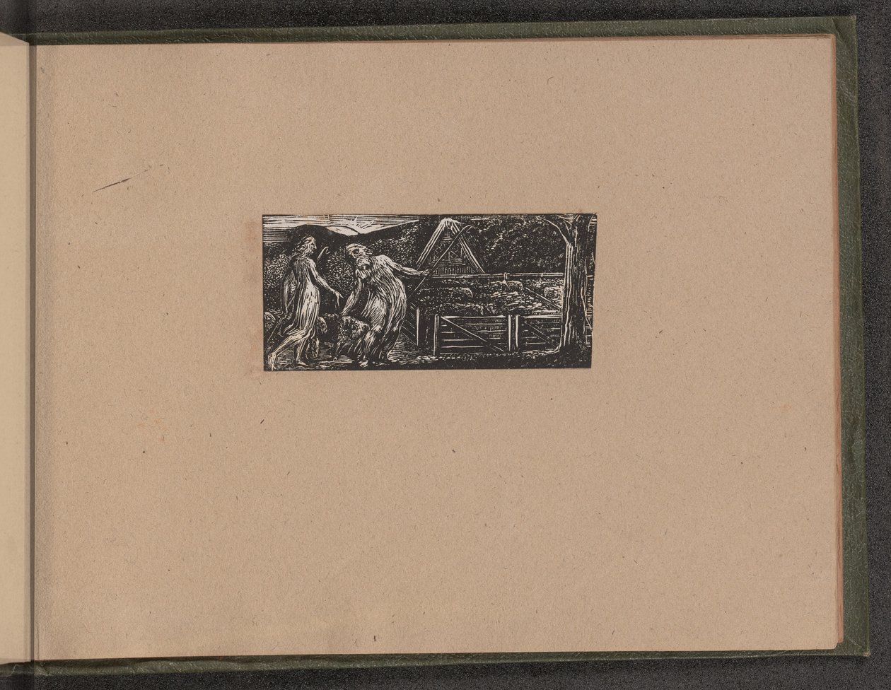 Thenot and Colinet Lead Their Flocks Together by William Blake
