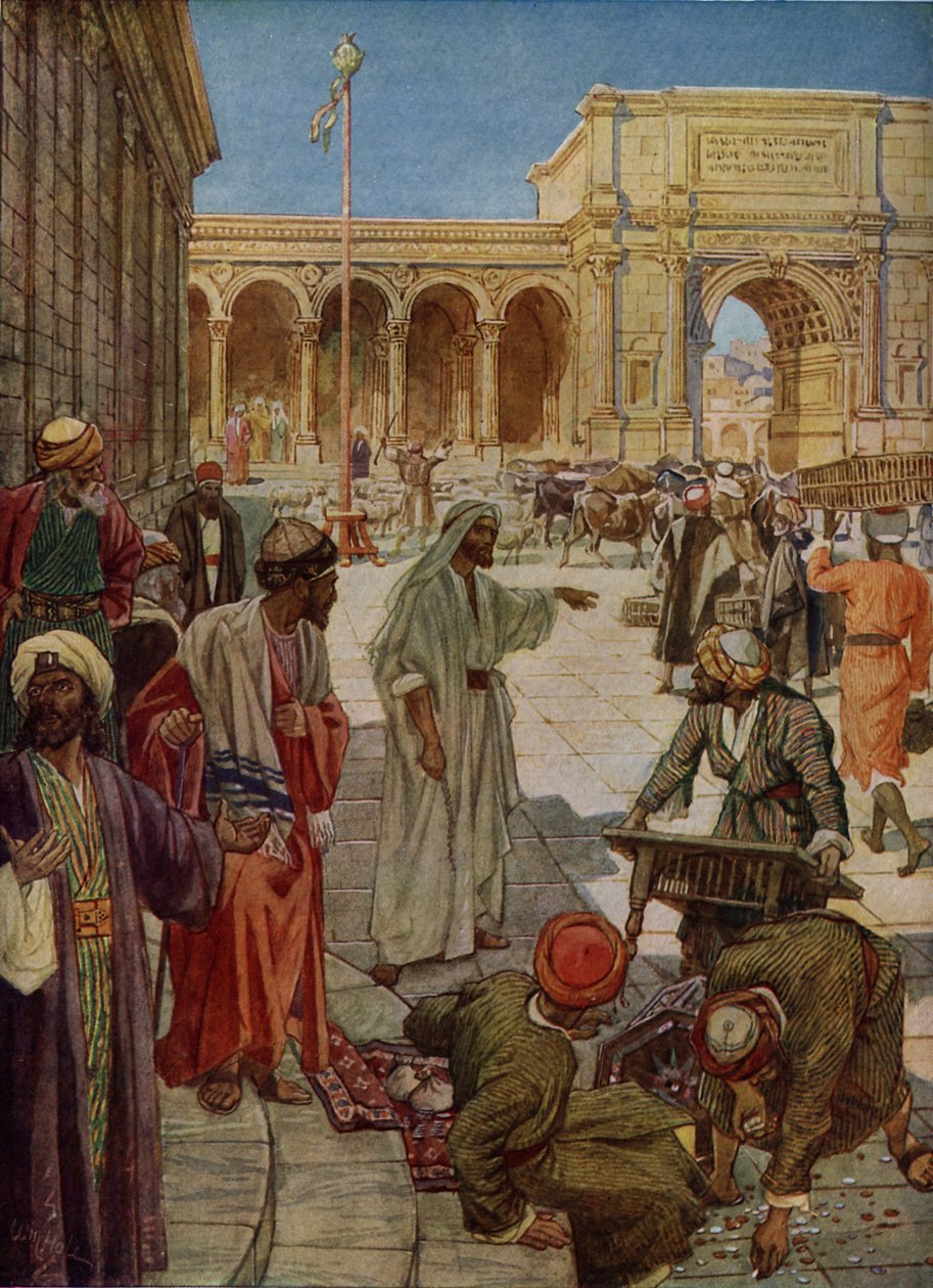 Jesus Cleanses the Temple - Bible by William Brassey Hole