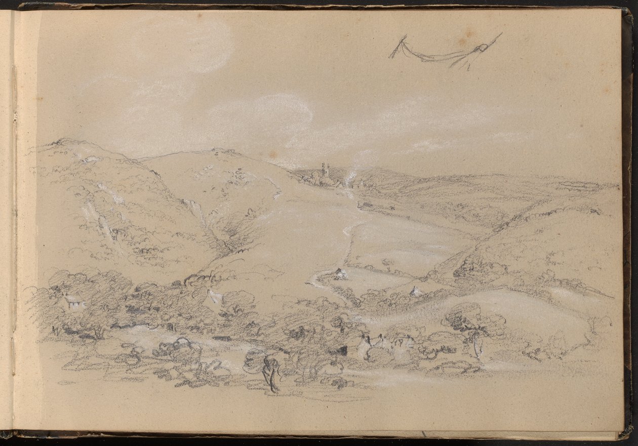 Hill and Valley Scene by William Brockedon