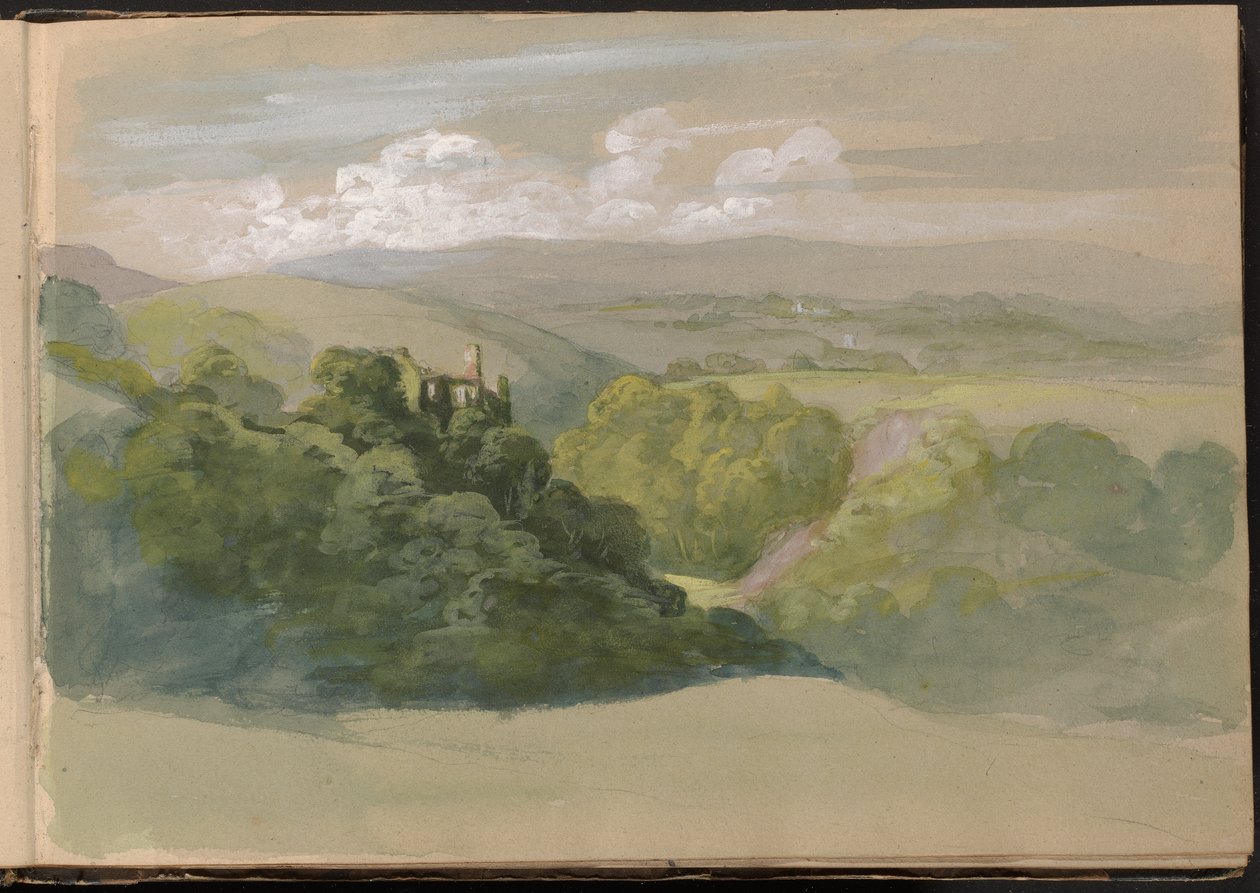 View of Berry Pomeroy Castle by William Brockedon