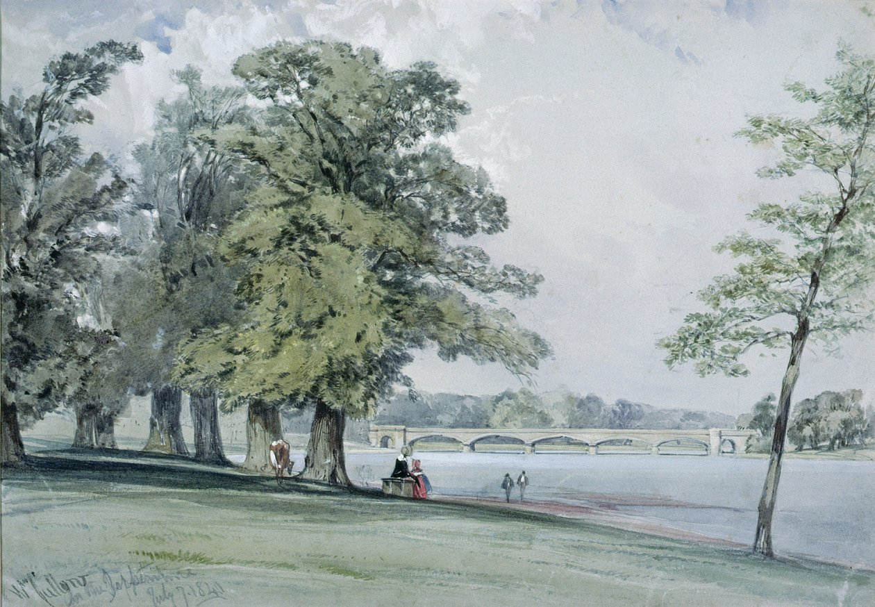 View on the Serpentine, Hyde Park by William Callow