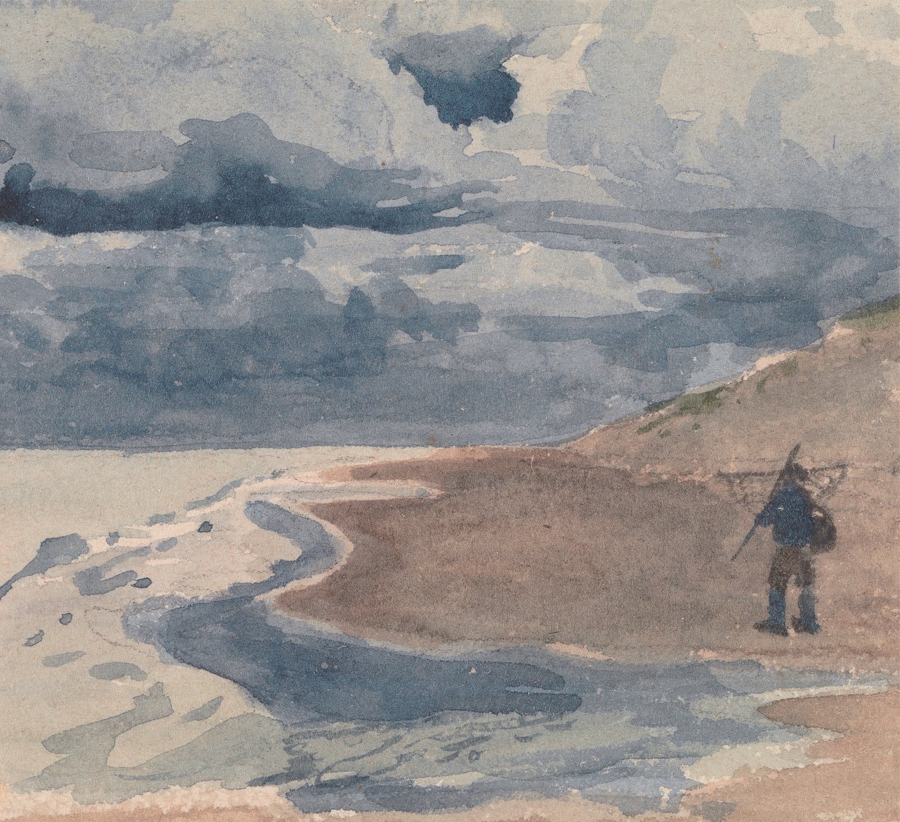 Landscape with Man on Beach by William Collins