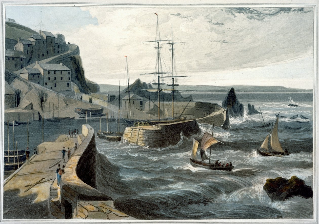 Mevagissey, Cornwall by William Daniell