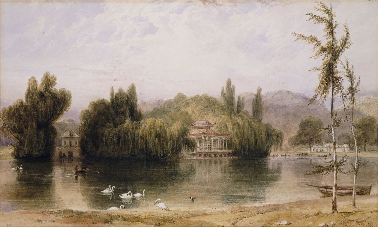 Scene on the Virginia Water by William Daniell