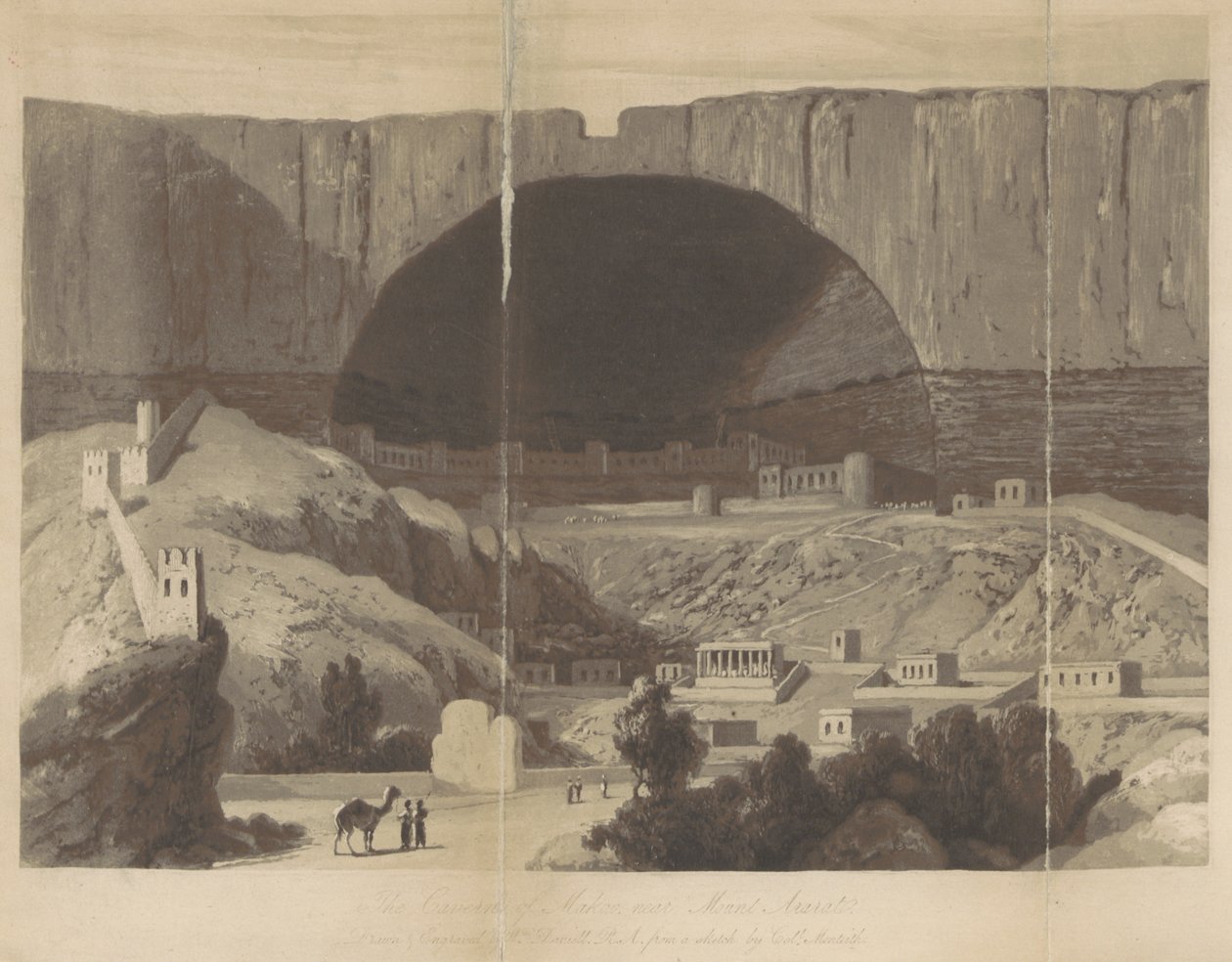 The Cavern of Makoo Near Mount Ararat by William Daniell