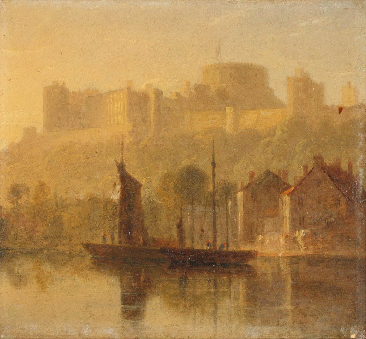 Windsor Castle from the Thames by William Daniell