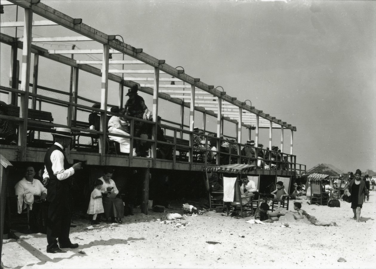 Beach Scene, Coney Island, c.1910-21 by William Davis Hassler