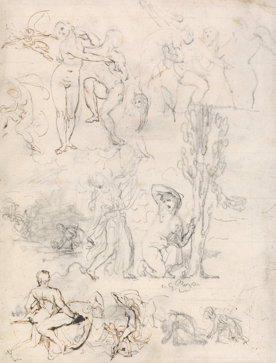 Sheet of sketches by William Etty