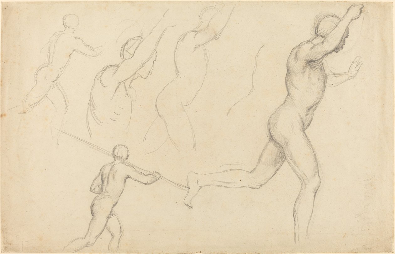 Studies of Men Running by William Etty