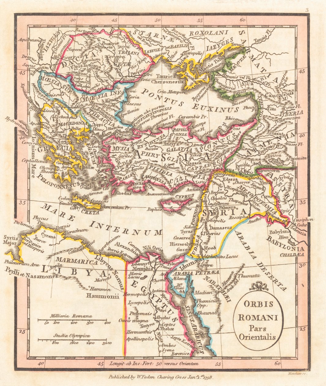 Eastern Roman Empire Map by William Faden