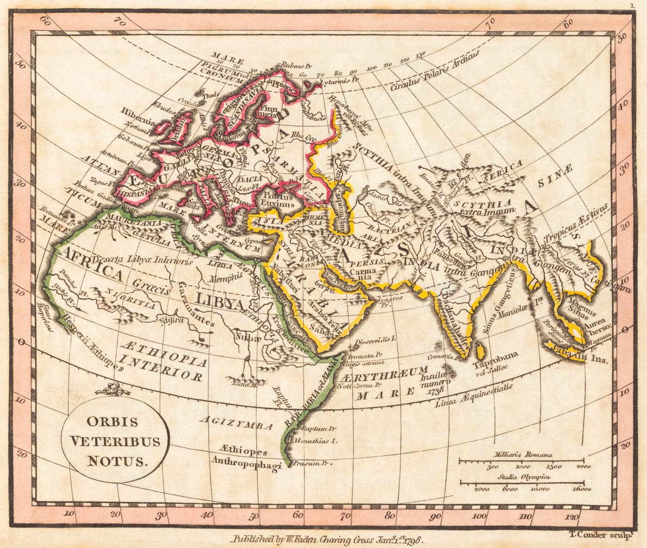 Map of ancient world by William Faden