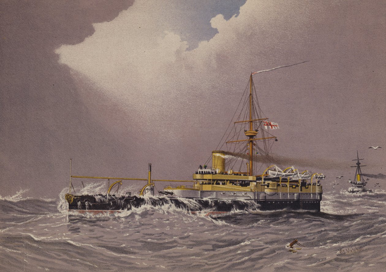 HMS Hero, 2nd class battleship by William Frederick Mitchell