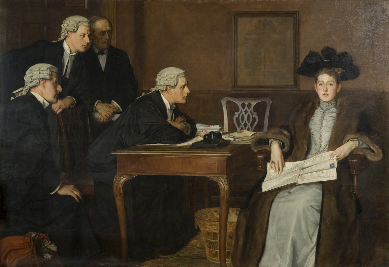 Defendant and Counsel by William Frederick Yeames