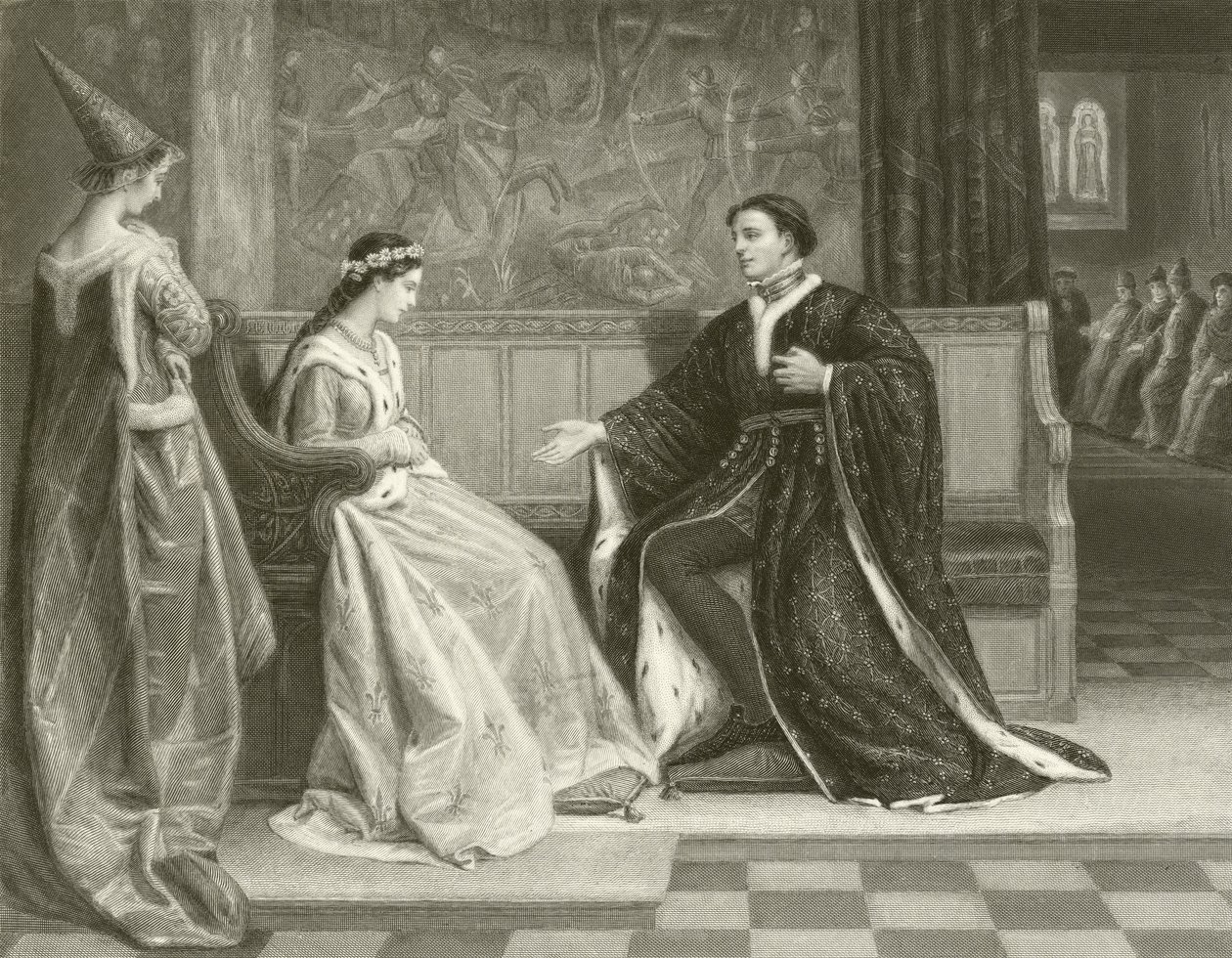 The Wooing of King Henry V by William Frederick Yeames