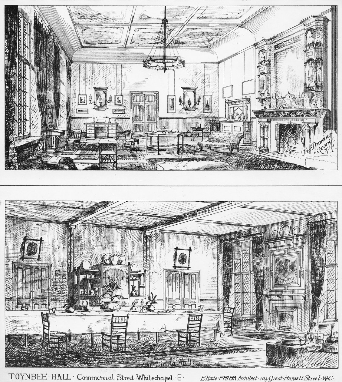 Interior of Toynbee Hall by William H Atkin Berry